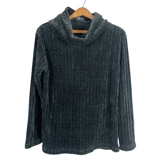 Dress Forum Los Angeles Women Cowl Neck Sweater Small Velour Ribbed Cozy Earthy - Picture 1 of 4